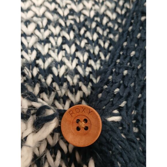 Roxy Peaceful Steph Cardigan Girls Big Sz XL Blue White Tribal Aztec Women XS/S - Picture 6 of 16